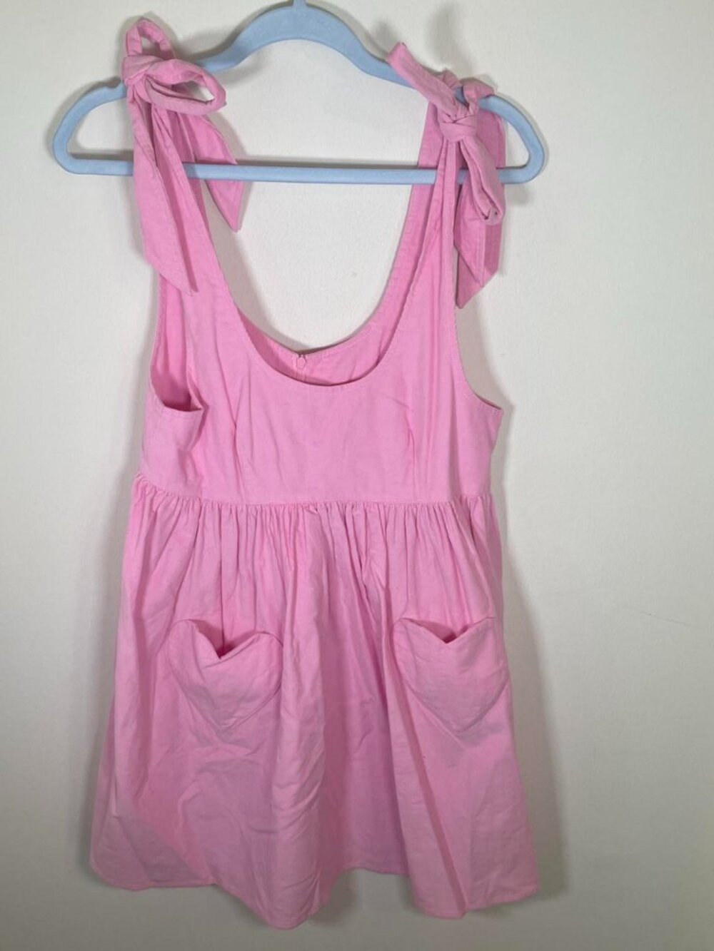 Dolls Kill Sugar Thrillz Corduroy Pink Heart Pocket Dress